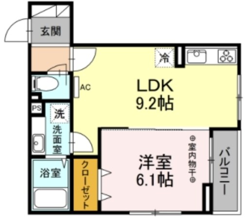 D-room西平山B棟の物件間取画像